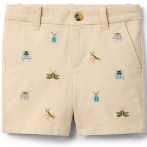 NWT- Janie and Jack Colorful Bug Embroidery Shorts